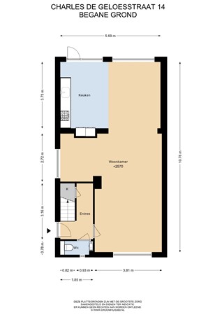 Floorplan - Charles de Geloesstraat 14, 6181 CZ Elsloo